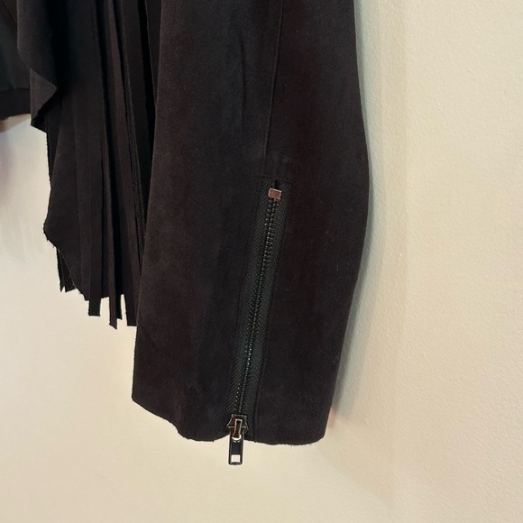 Bishop + Young Revolve Fringe Suede Jacket Black Women’s Small Western Cowboy - Picture 5 of 8